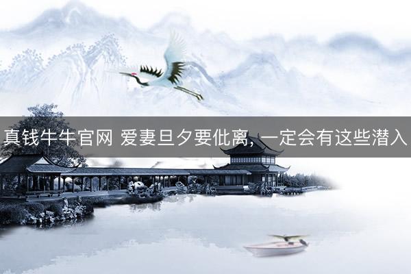 真钱牛牛官网 爱妻旦夕要仳离， 一定会有这些潜入
